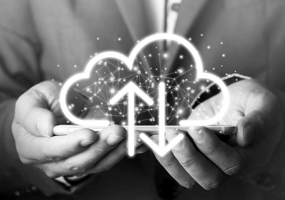 Cloud upload-download symbol